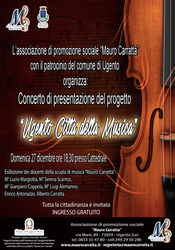 Concerto di Natale 2015: presentazione progetto UGENTO CITTA' DELLA MUSICA